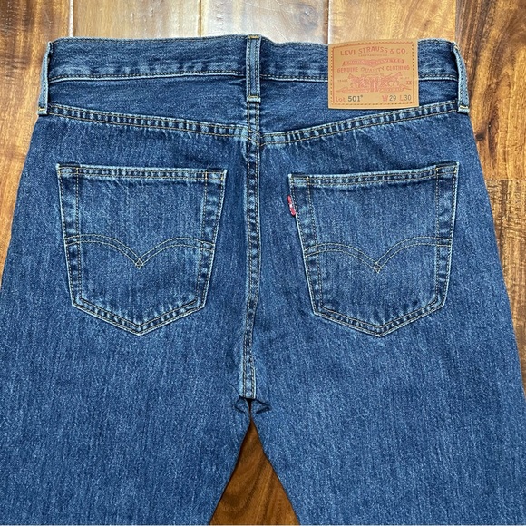 Levi's Men's 501 0114 PREMIUM BIG E ORIGINAL 29x30 Stonewash Non-Stretch - Picture 5 of 11